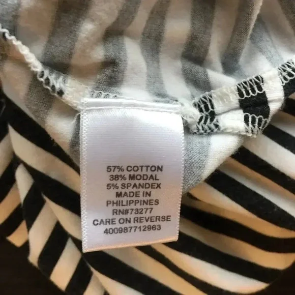 ELLE striped/polka dot top, 3/4 sleeve XS - Picture 5 of 5